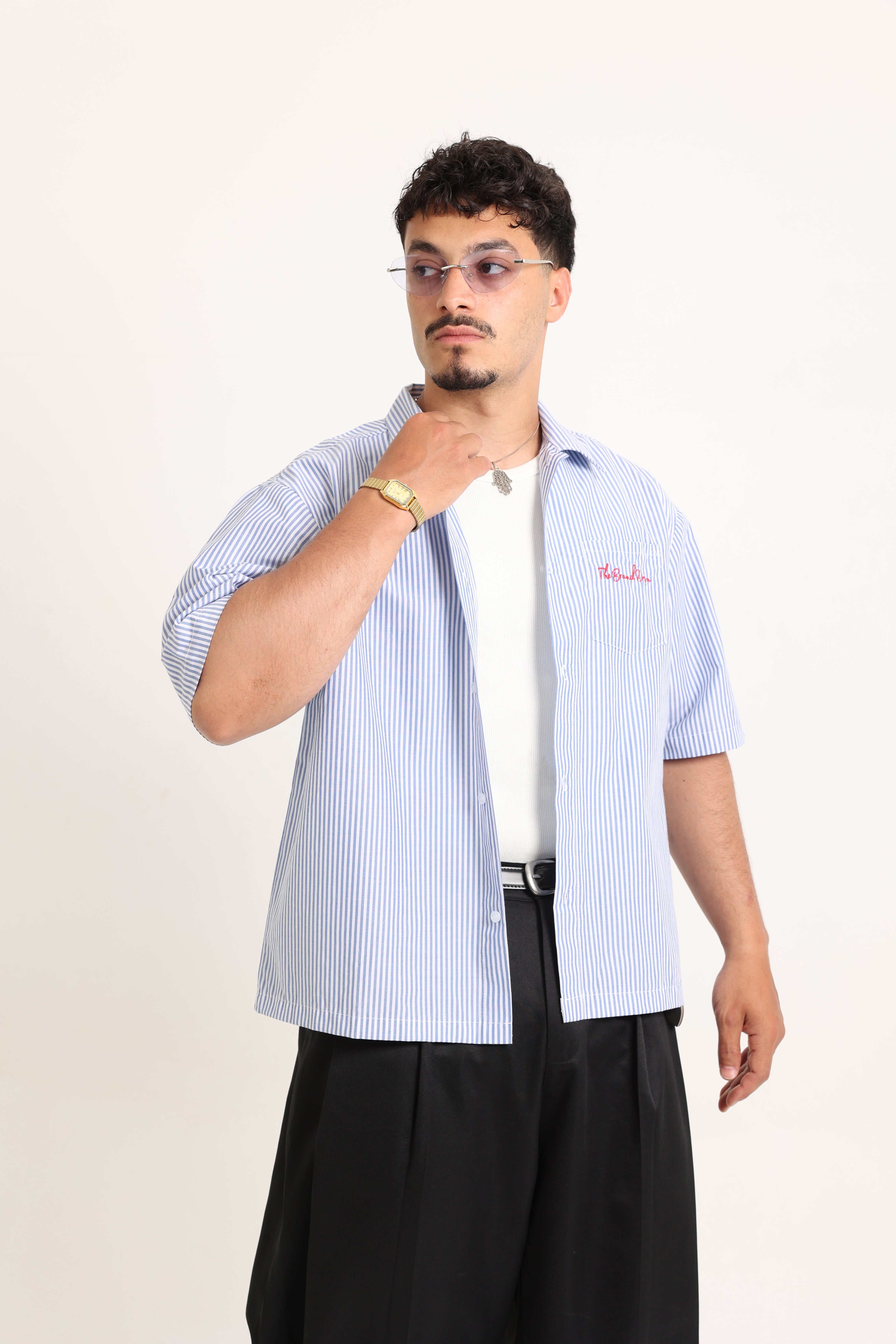 Striped Shirt Sky Blue