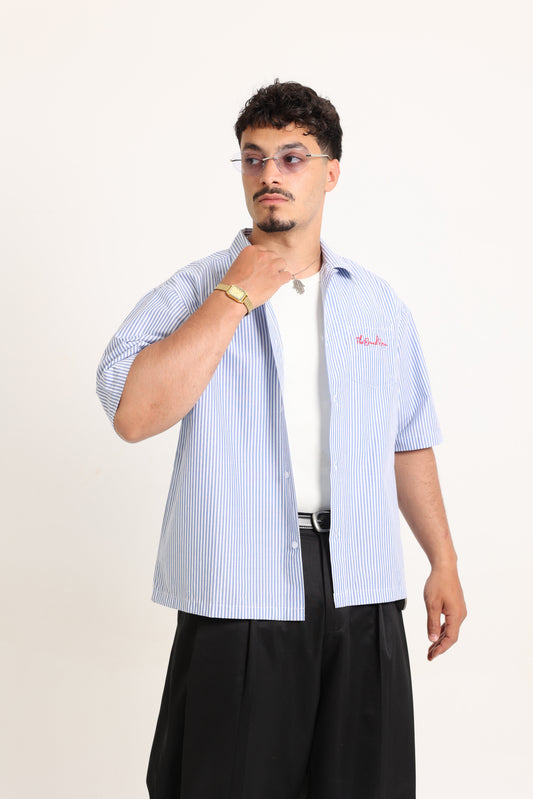 Striped Shirt Sky Blue