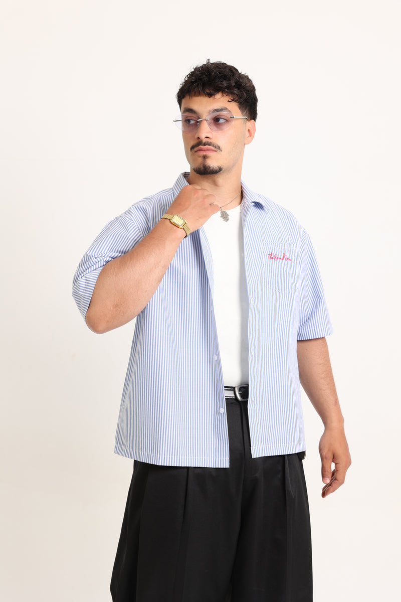Striped Shirt Sky Blue
