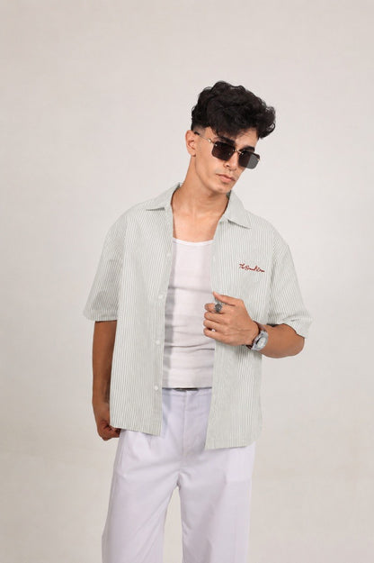 Striped Shirt Light green