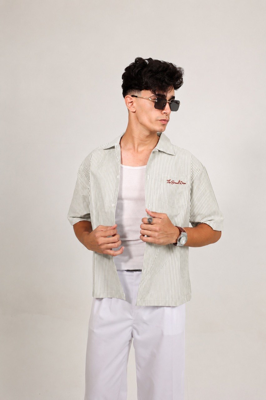 Striped Shirt Light green