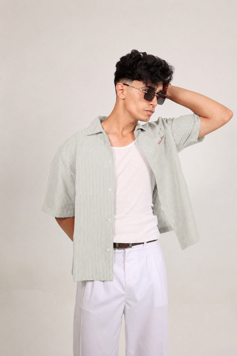 Striped Shirt Light green